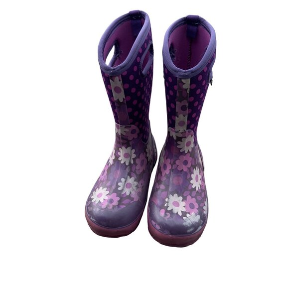 Bogs Youth Flower Dots Waterproof Boots  youth size 3 - Picture 3 of 7